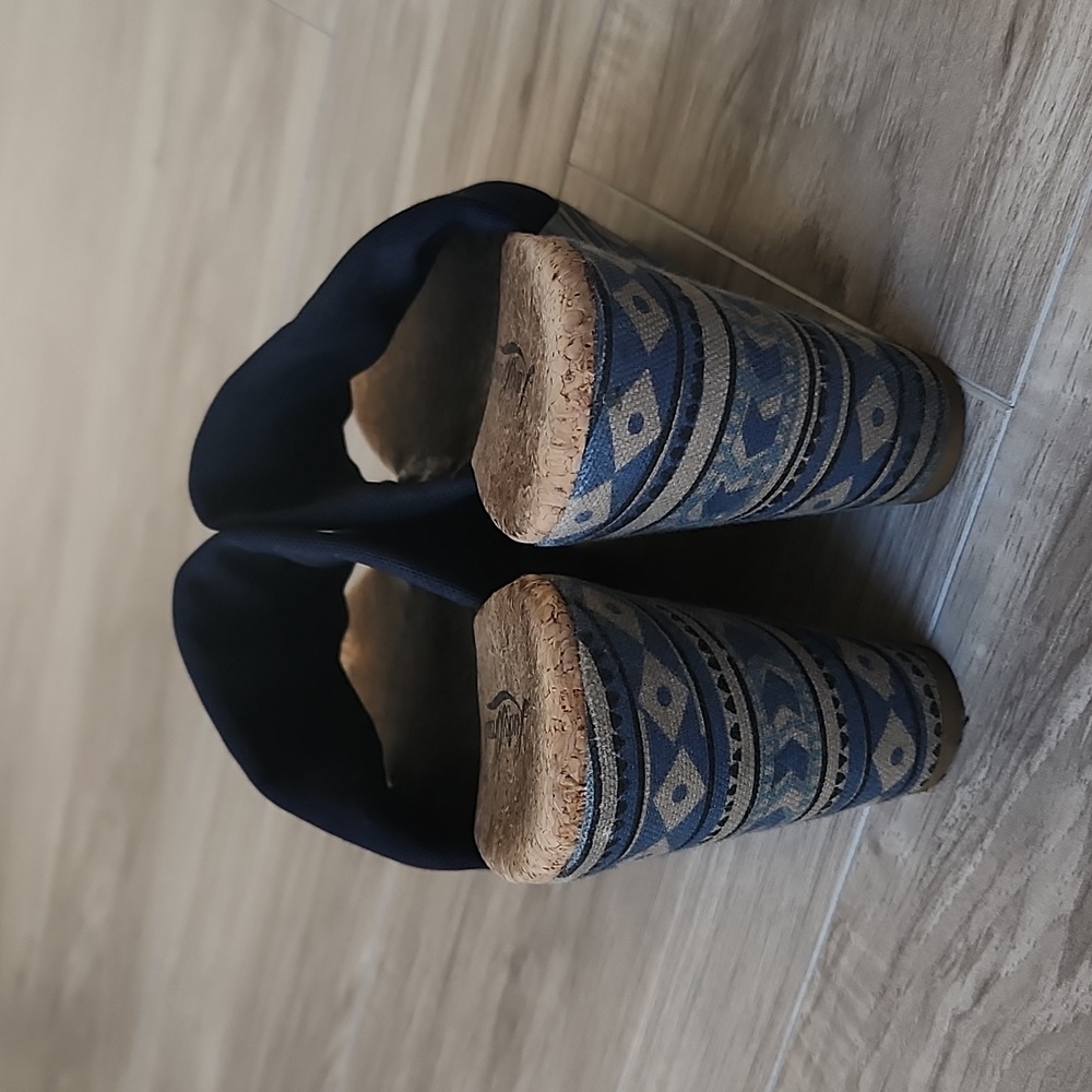 Lucky Brand Navy Wedge Sandals Size 7.5/8 - Picture 5 of 8